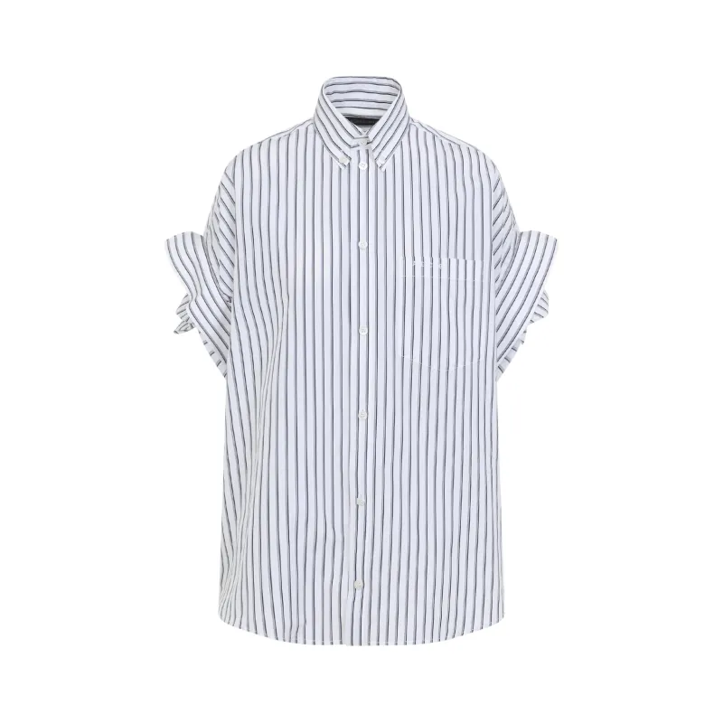 STRIPED OVERSIZE SHORT SLEEVE SWEATER made by Balenciaga