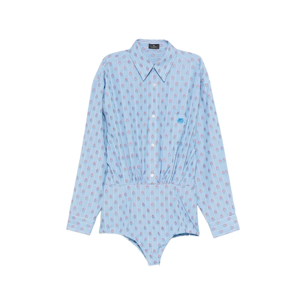 Cotton Bodysuit Blue sold by Lord & Taylor