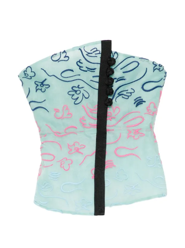 EMBROIDERED STRAPLESS TOP made by Emporio Armani