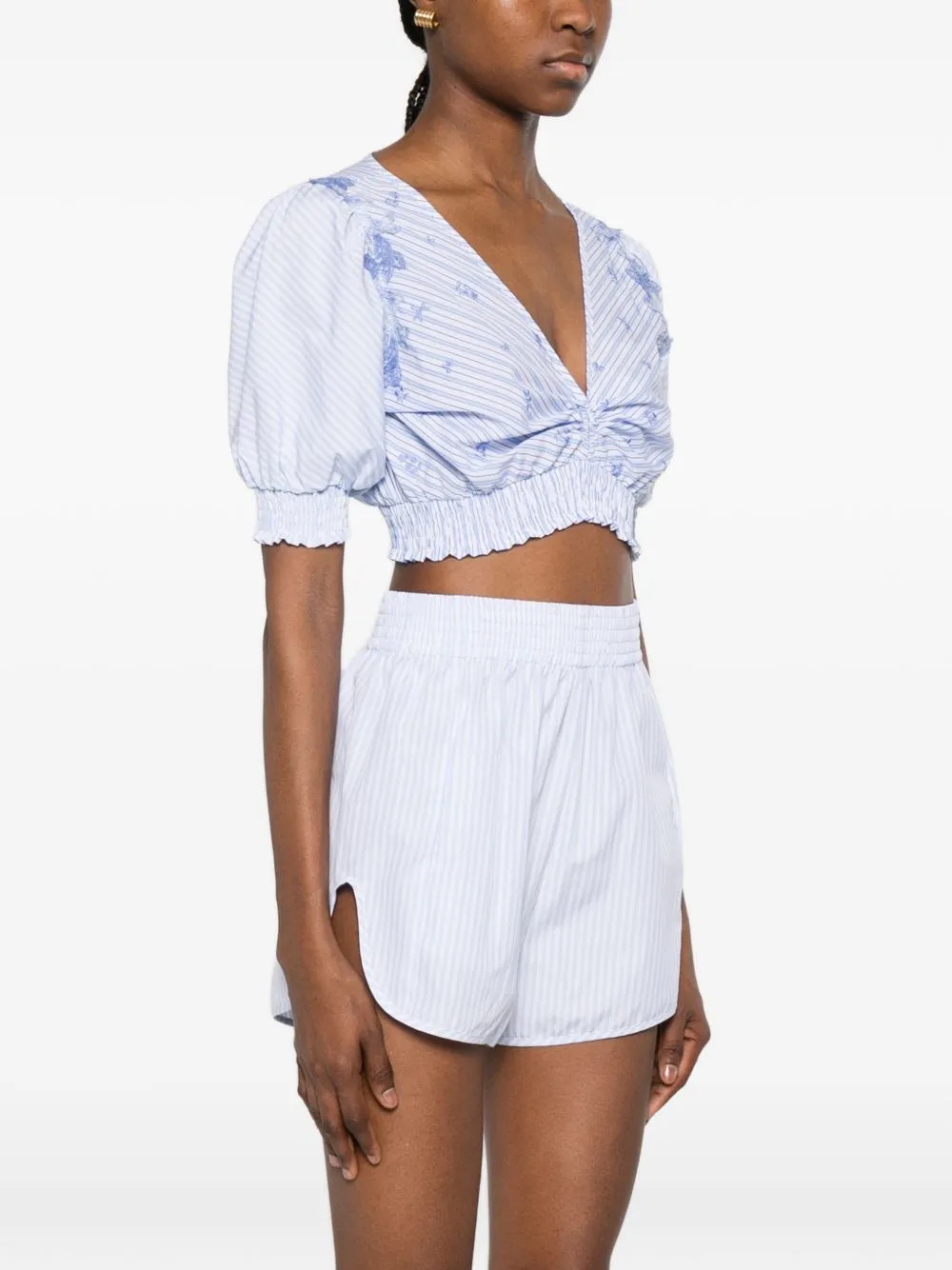 EMBROIDERED CROPPED TOP sold by Lord & Taylor product image thumbnail 4