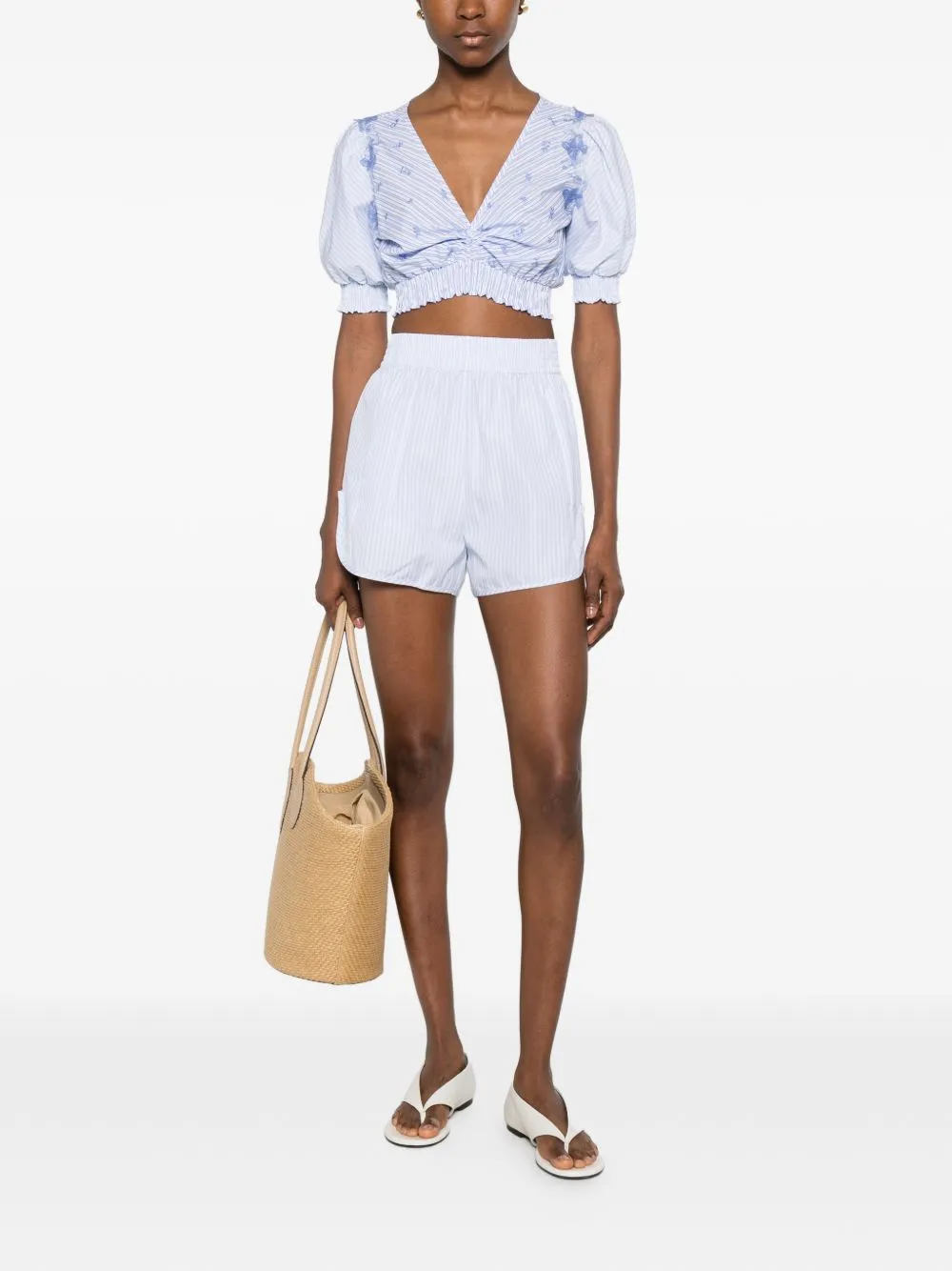 EMBROIDERED CROPPED TOP sold by Lord & Taylor product image thumbnail 5