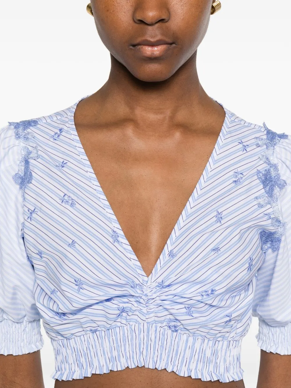 EMBROIDERED CROPPED TOP sold by Lord & Taylor product image thumbnail 3
