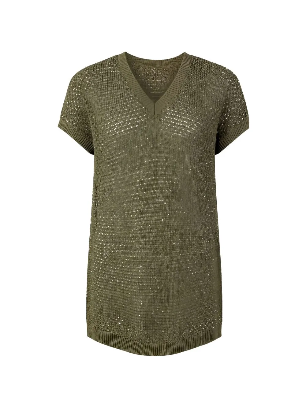 OLIVE GREEN OPEN KNIT POLO sold by Lord & Taylor product image thumbnail 3