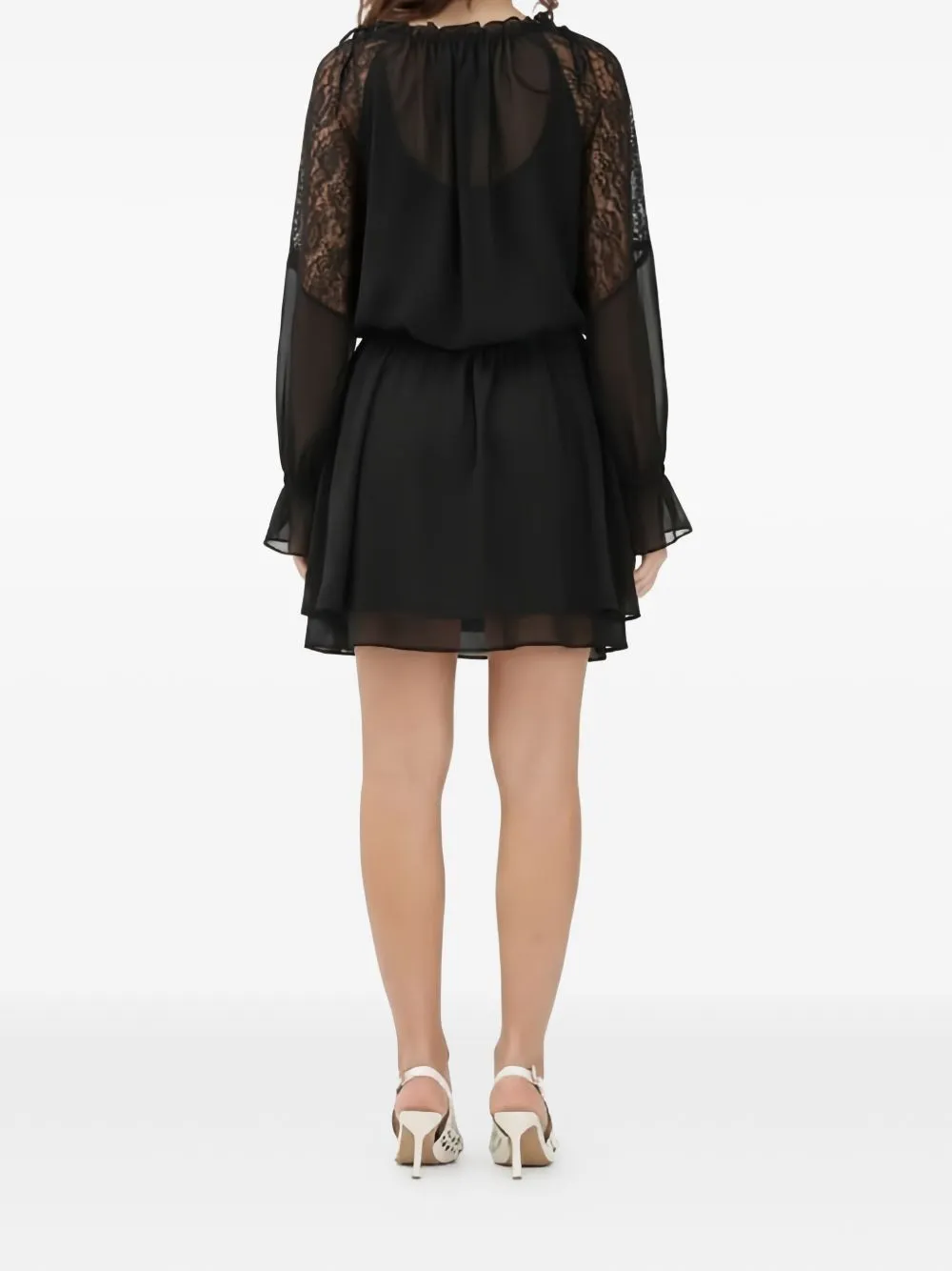 BLACK LACE GATHERED SKIRT DRESS sold by Lord & Taylor product image thumbnail 4