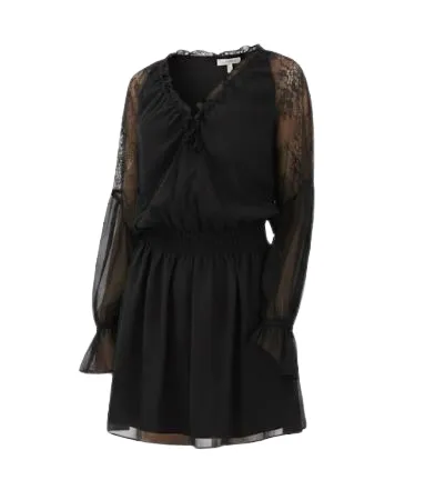 BLACK LACE GATHERED SKIRT DRESS sold by Lord & Taylor