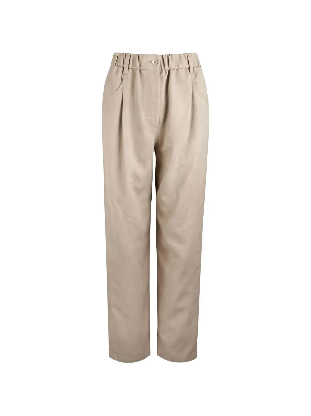 BEIGE PLEATED ELASTICATED WAIST TROUSERS sold by Lord & Taylor product image thumbnail 3