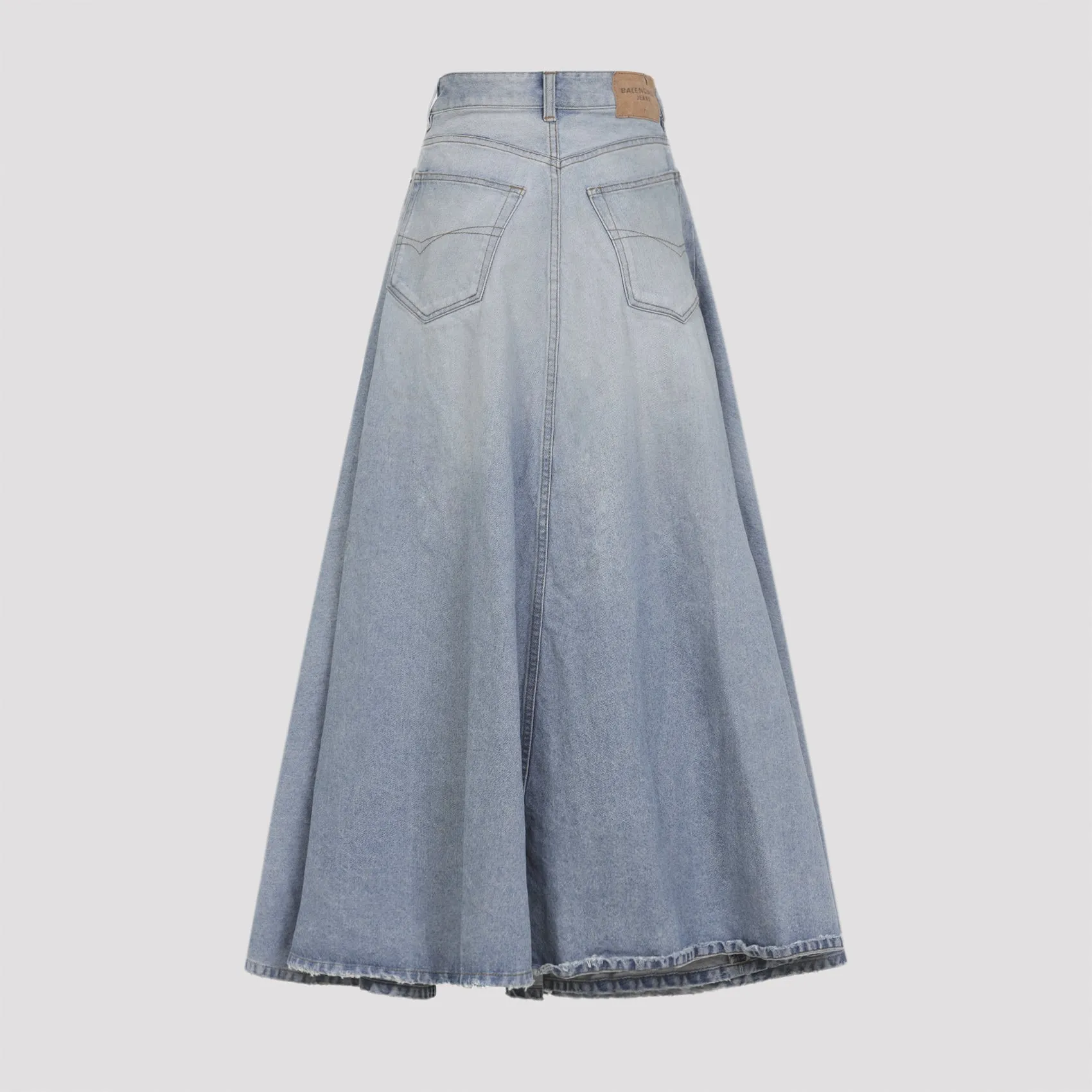 BLUE DENIM FRINGE DETAIL SKIRT sold by Lord & Taylor product image thumbnail 3