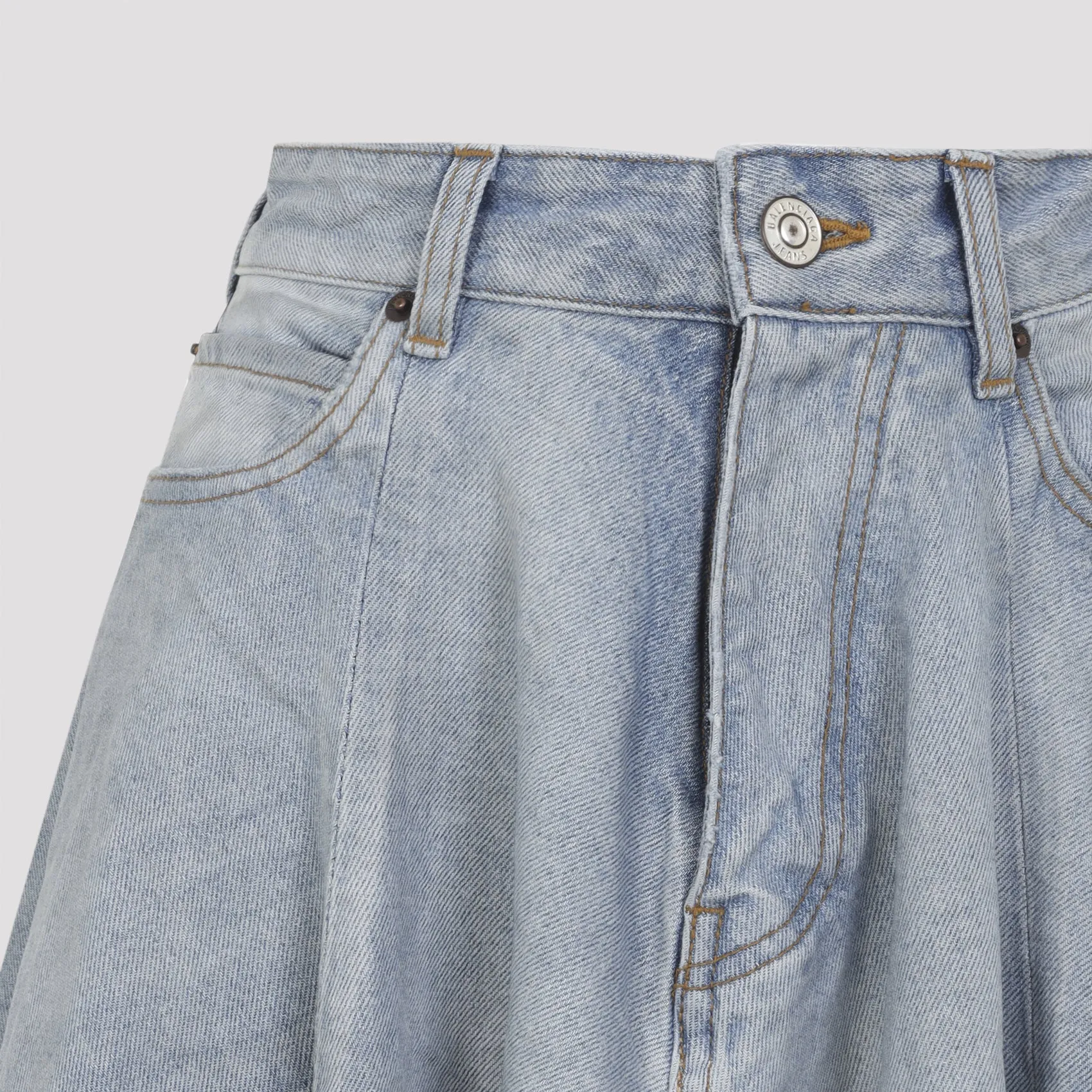 BLUE DENIM FRINGE DETAIL SKIRT sold by Lord & Taylor product image thumbnail 4