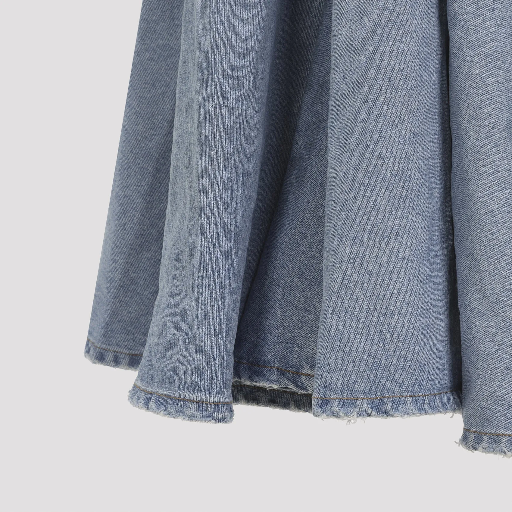 BLUE DENIM FRINGE DETAIL SKIRT sold by Lord & Taylor product image thumbnail 5