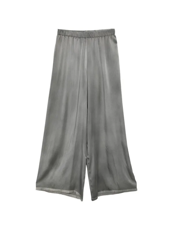 SILK FLARED-LEG TROUSERS made by Avant Toi