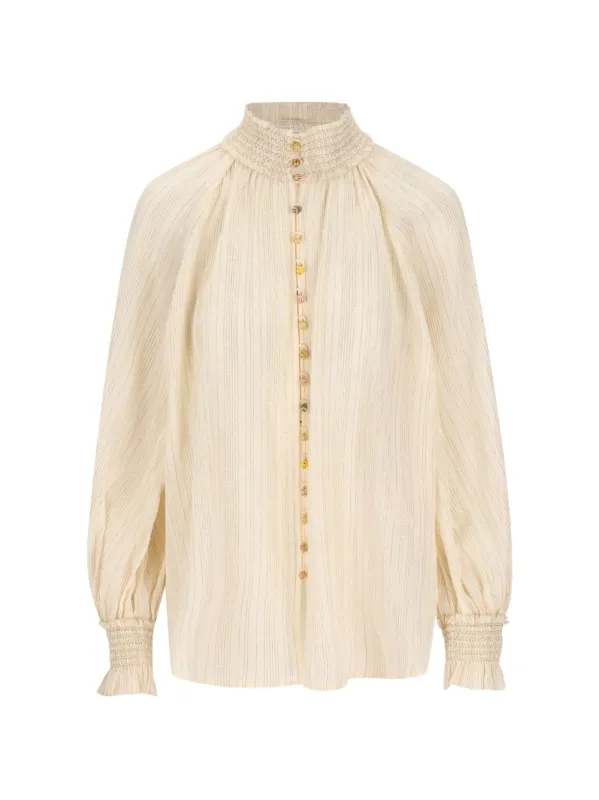 ASTER COTTON AND SILK BLOUSE made by Zimmermann