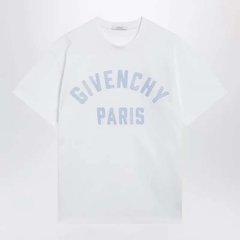 WHITE TSHIRT WITH LOGO EMBROIDERY made by Givenchy