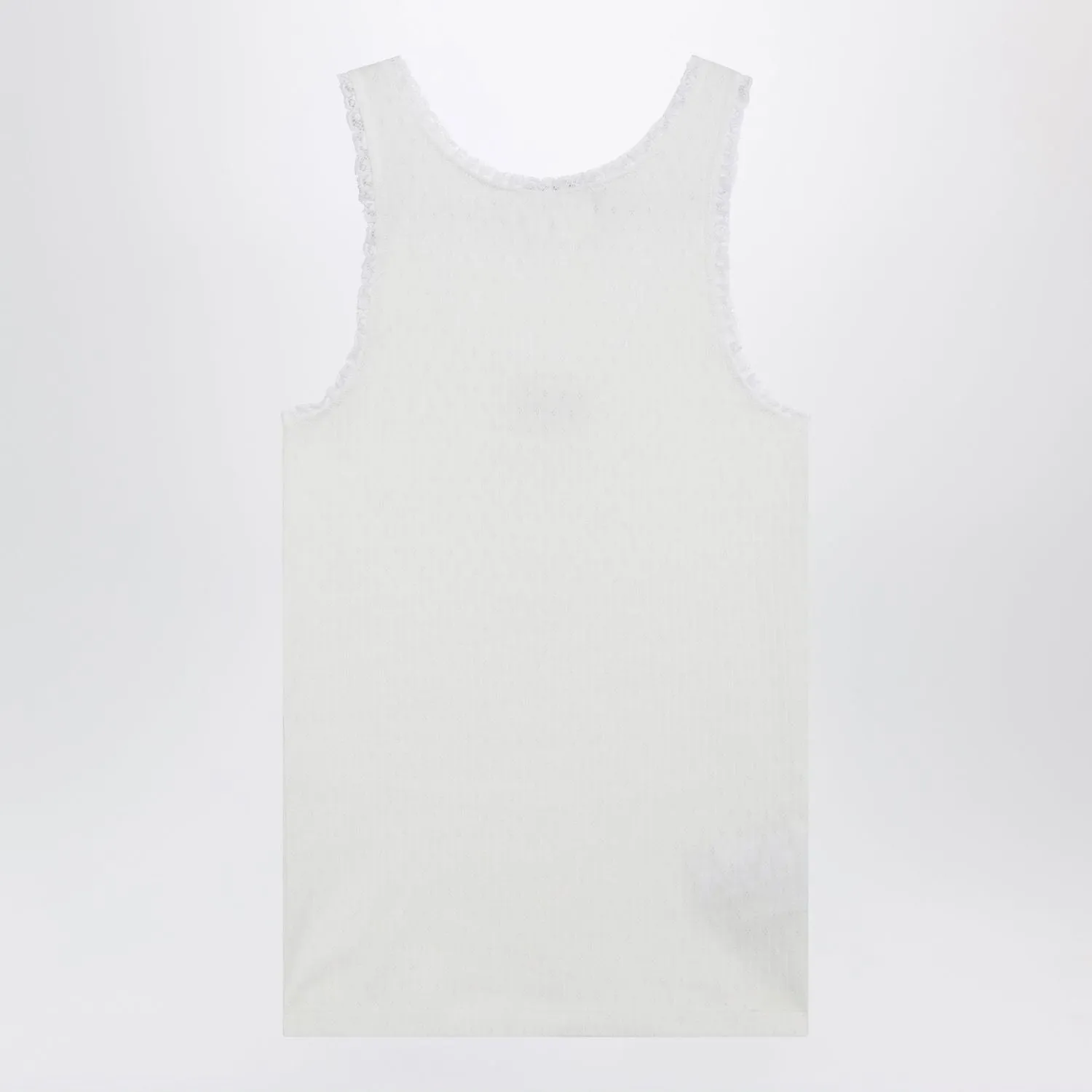 WHITE COTTON TANK TOP sold by Lord & Taylor product image thumbnail 2