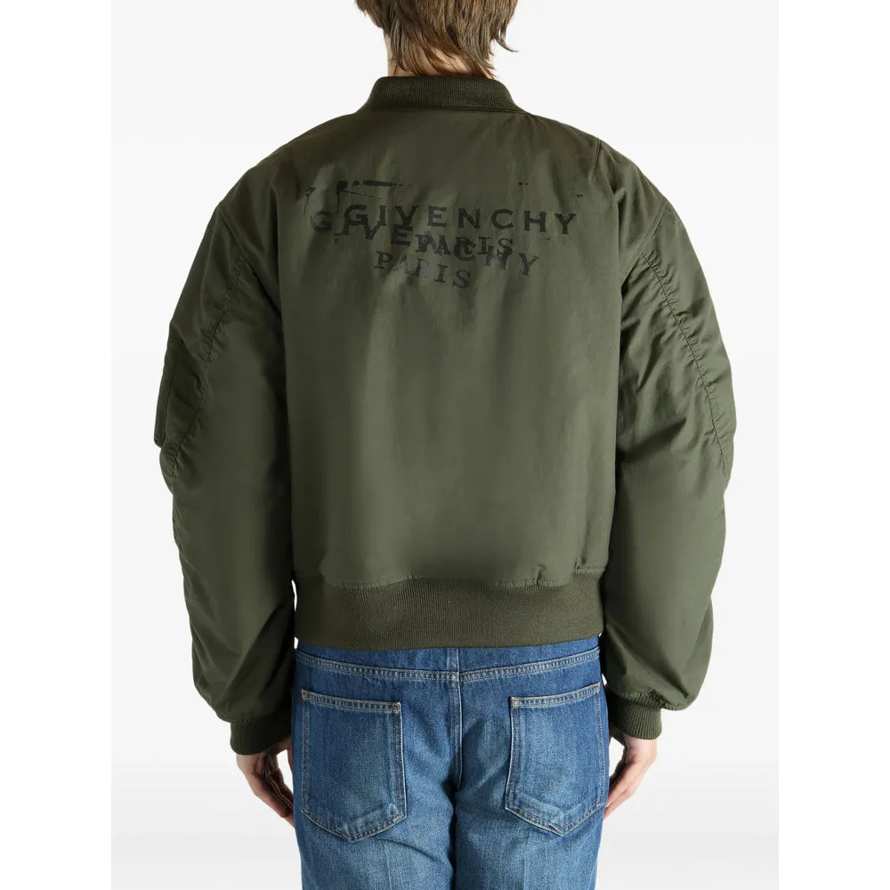 Bomber Jacket Green Cotton sold by Lord & Taylor product image thumbnail 3