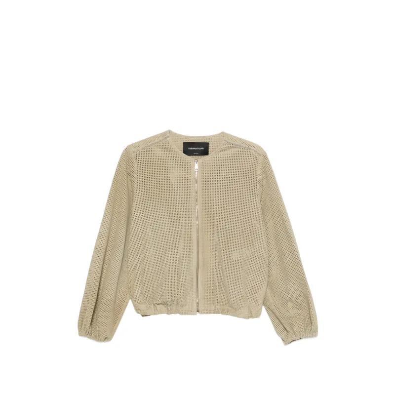 Calf Leather Bomber Jacket made by Fabiana Filippi