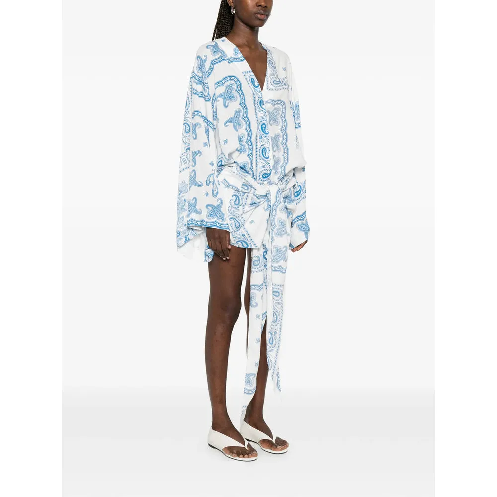 Dress V-neck White/Blue sold by Lord & Taylor product image thumbnail 2