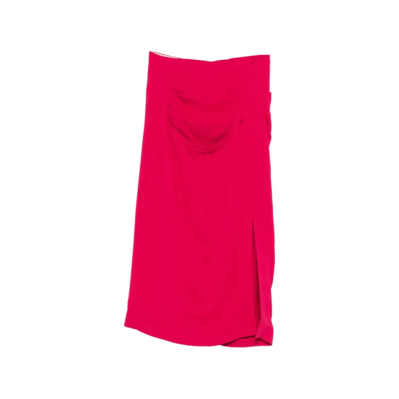 Skirt Asymmetric Draped Pink made by Valentino