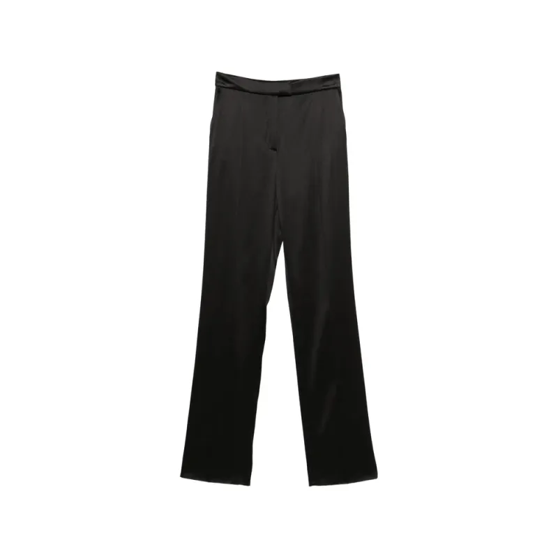 Tailored Trousers Black Silk made by Valentino