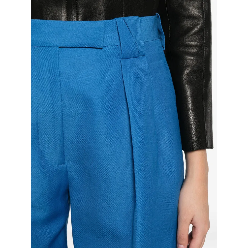 Straight Trousers Blue Linen-Wool sold by Lord & Taylor product image thumbnail 2