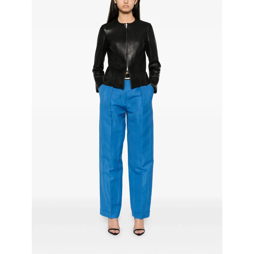 Straight Trousers Blue Linen-Wool sold by Lord & Taylor product image thumbnail 3
