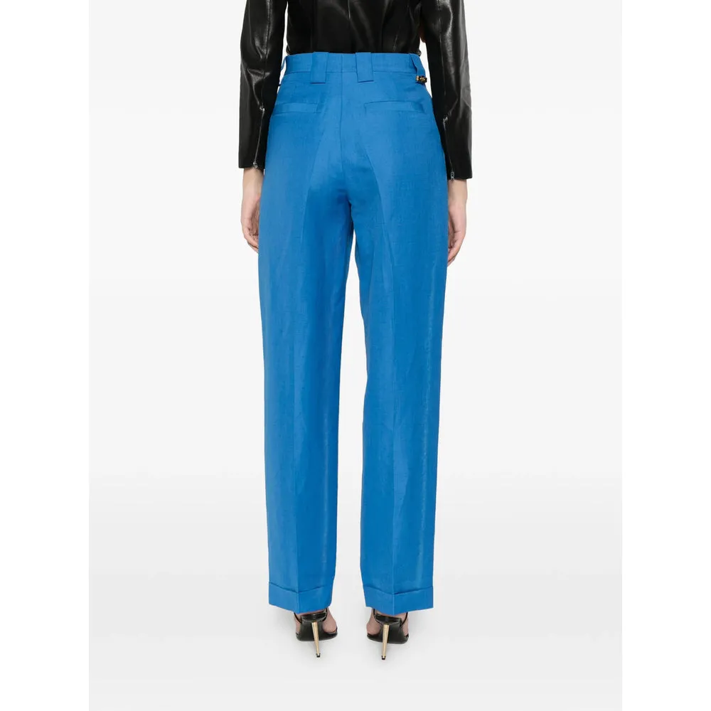Straight Trousers Blue Linen-Wool sold by Lord & Taylor product image thumbnail 4
