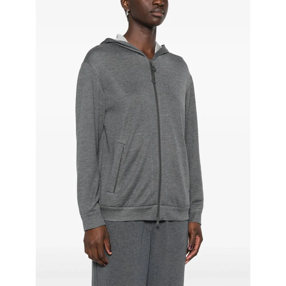Hooded Sweatshirt Dark Grey Silk-Cotton sold by Lord & Taylor product image thumbnail 3