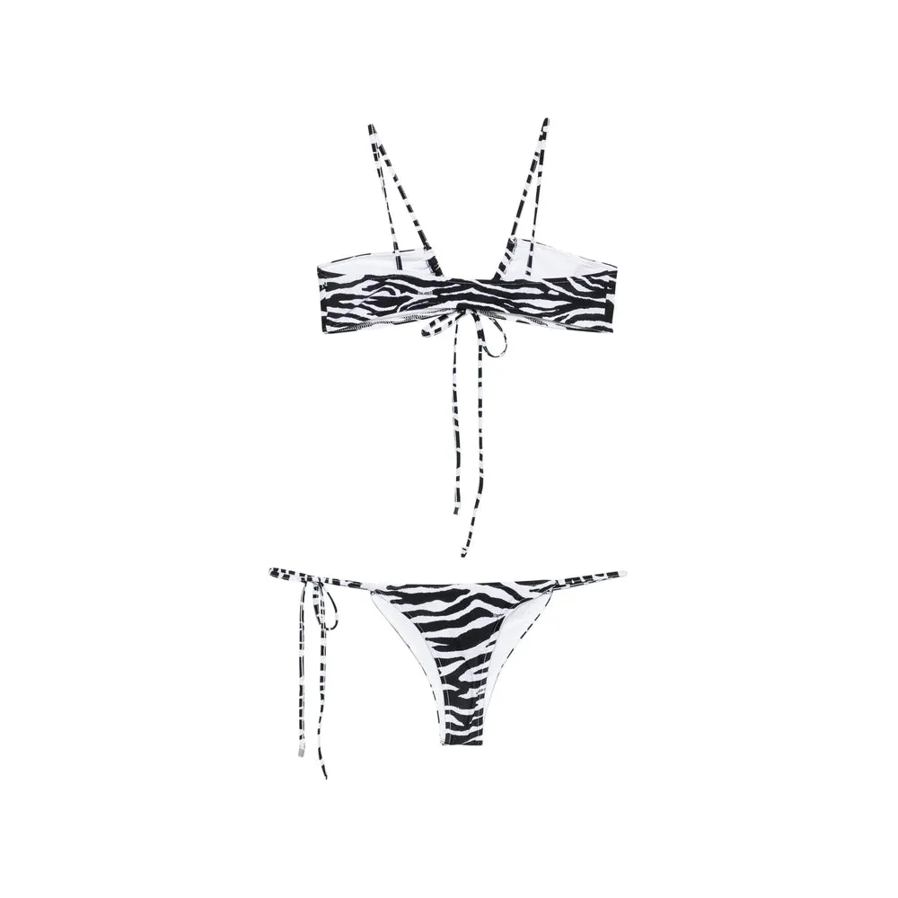 Bikini Set Zebra Print White/Black sold by Lord & Taylor product image thumbnail 3