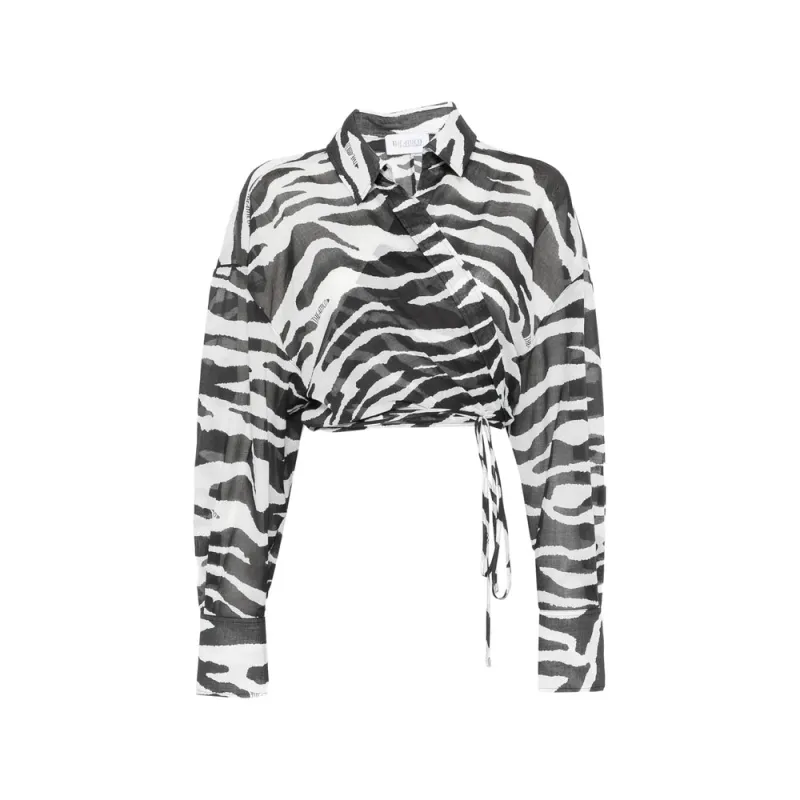 Shirt Cotton White/Black made by The Attico