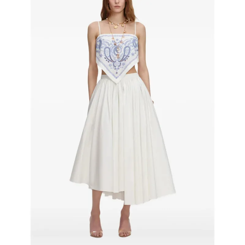Sleeveless Top White/Blue made by Self-Portrait