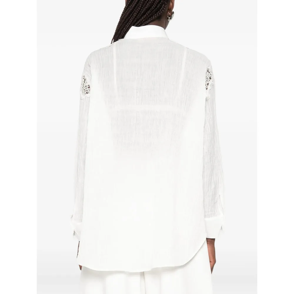 Shirt with Lace Detail, White sold by Lord & Taylor product image thumbnail 4