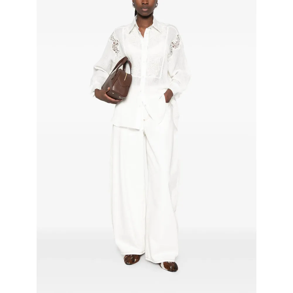 Shirt with Lace Detail, White sold by Lord & Taylor product image thumbnail 2