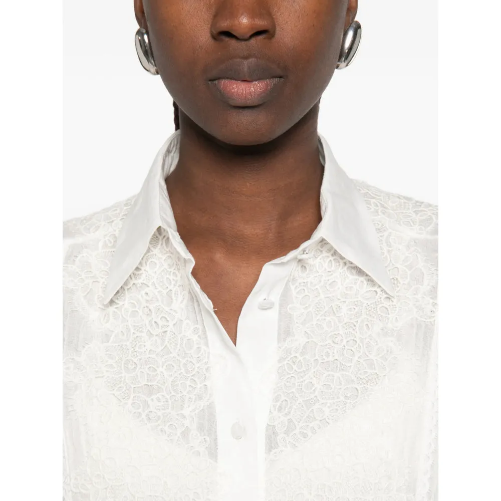 Shirt with Lace Detail, White sold by Lord & Taylor product image thumbnail 3