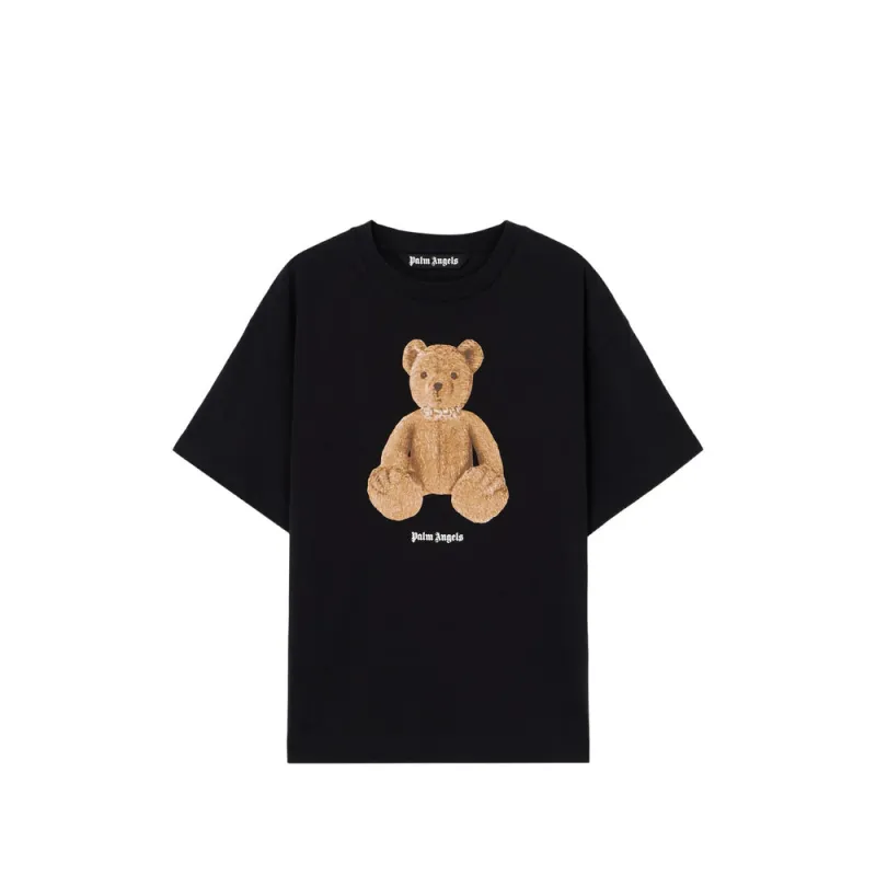 T-shirt with Bear Graphic Black made by Palm Angels