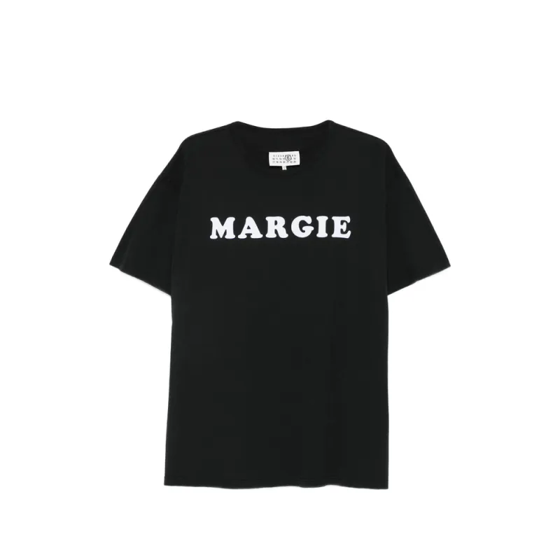 T-shirt with Logo Detail Black made by Maison Margiela