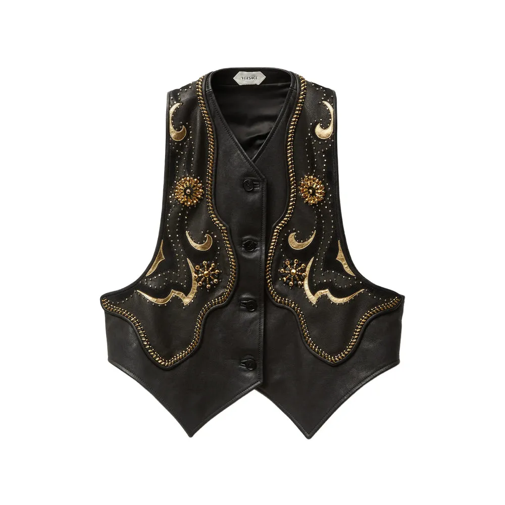 Leather Waistcoat Black sold by Lord & Taylor
