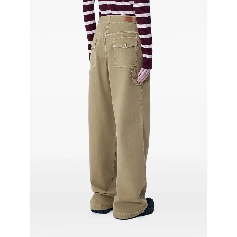 Straight Trousers with Leather Detail sold by Lord & Taylor product image thumbnail 2
