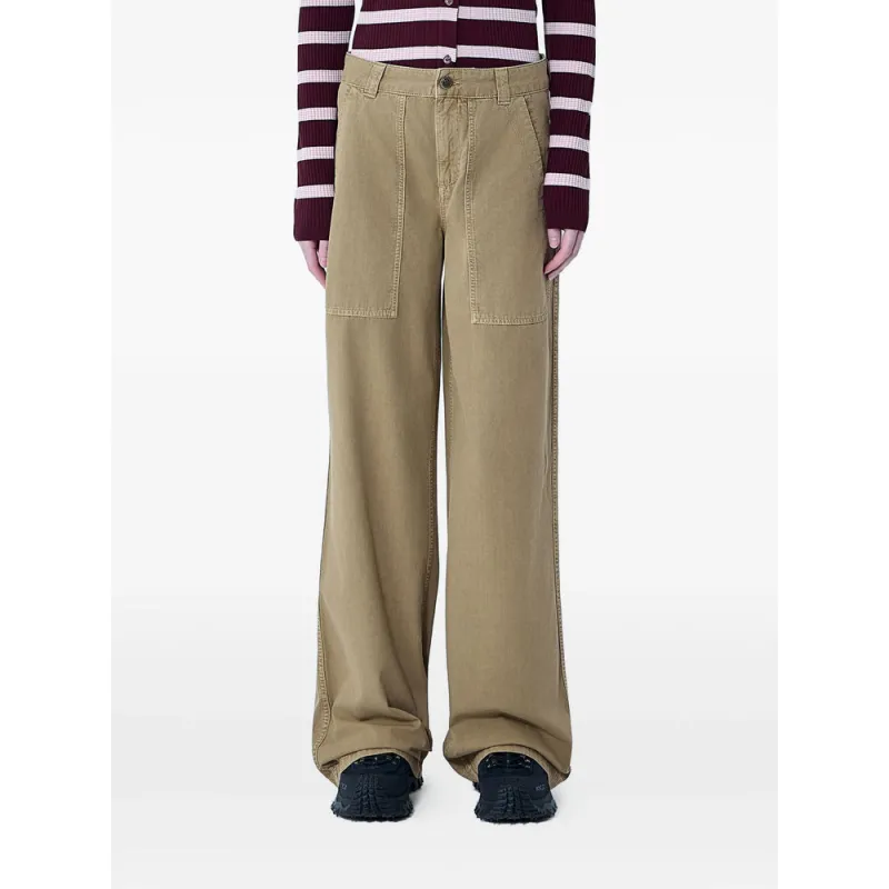 Straight Trousers with Leather Detail made by Moncler