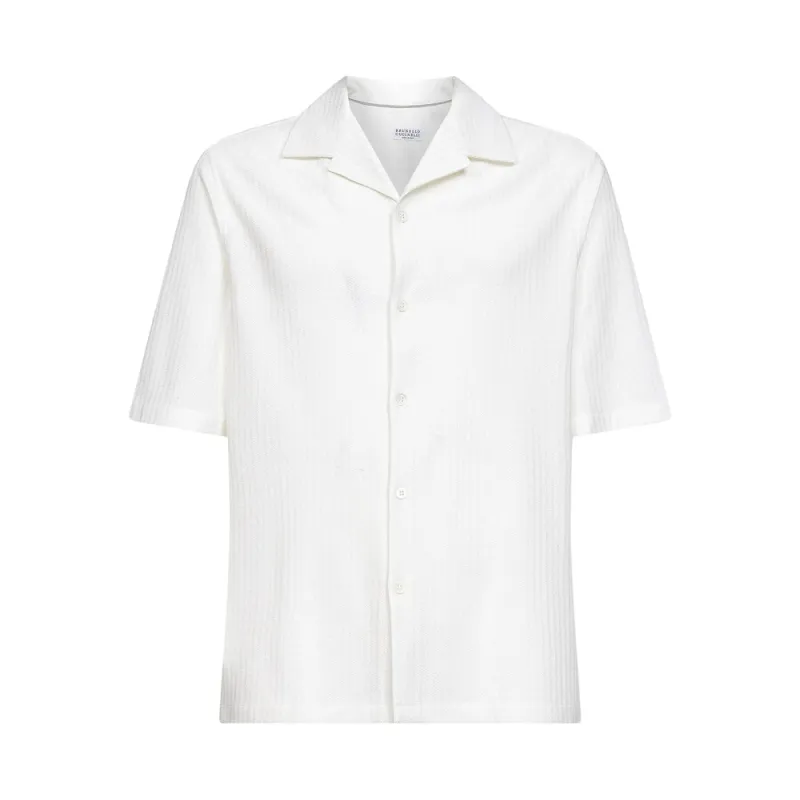 Shirt Silk-Cotton White made by Brunello Cucinelli