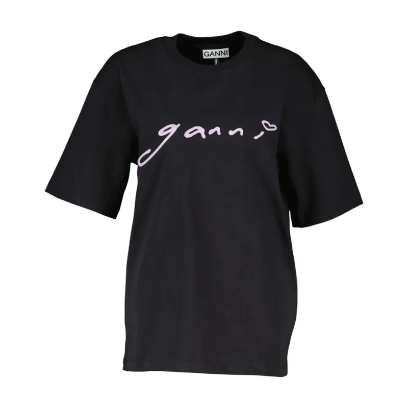RELAXED FIT T-SHIRT -  - COTTON - BLACK made by Ganni