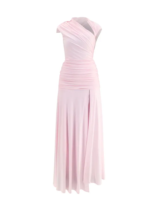 Dress Draped Jersey Pink made by Self-Portrait
