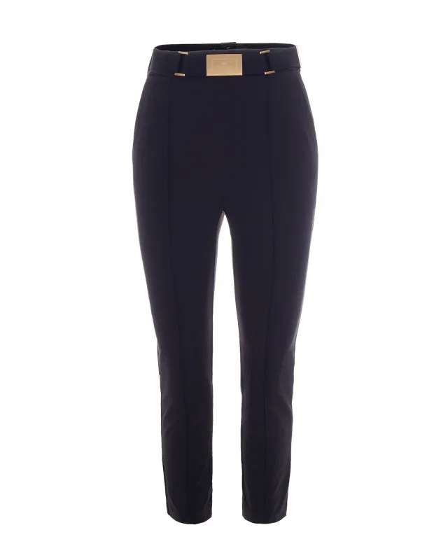 Trousers Stretch Black made by Elisabetta Franchi