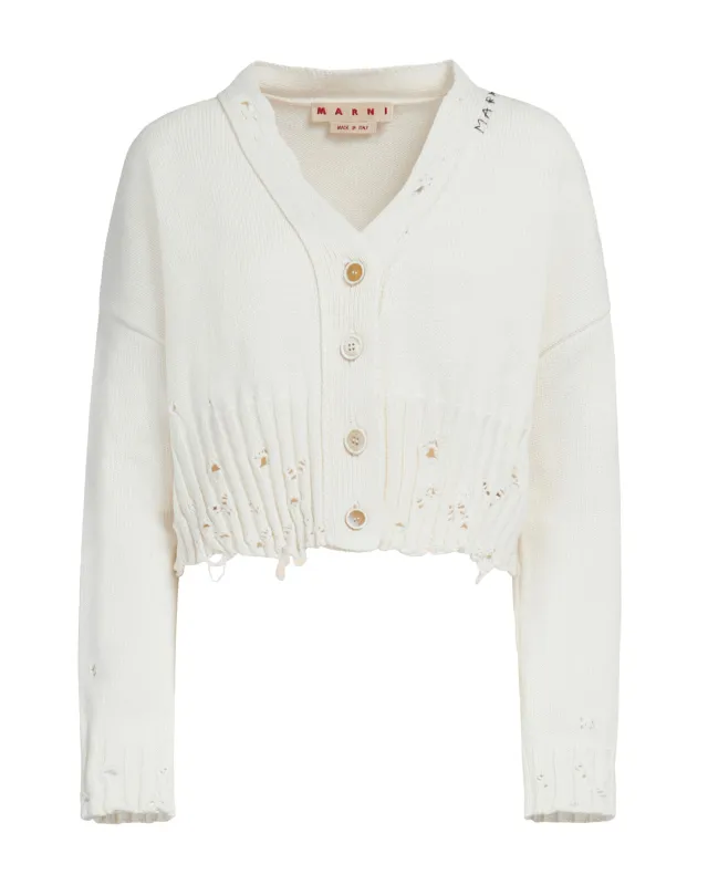 Cardigan Lily White made by Marni