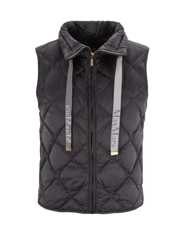 Quilted Gilet Dark Grey made by MaxMara