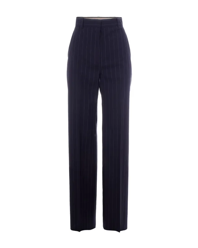 Trousers Enfasi Blue Wool made by MaxMara