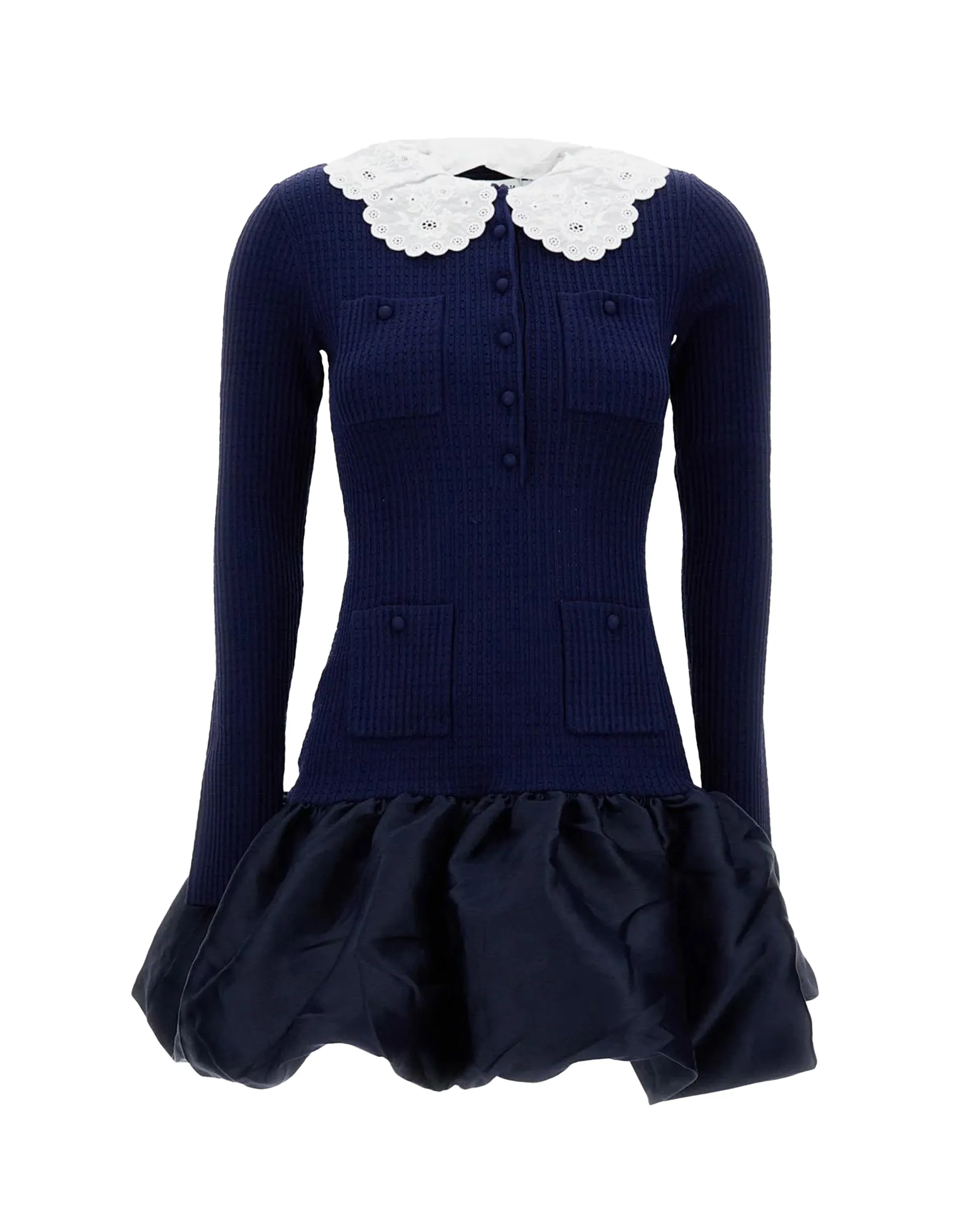Mini Dress Balloon Skirt Navy sold by Lord & Taylor
