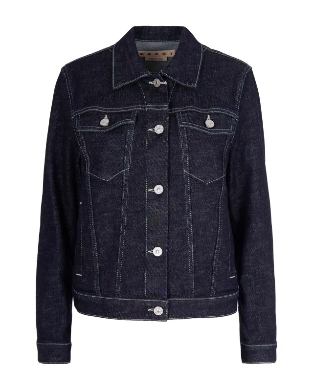 Denim Jacket Blue/Black made by Marni