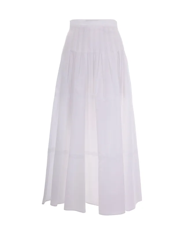 Skirt Poplin Optical White made by MaxMara