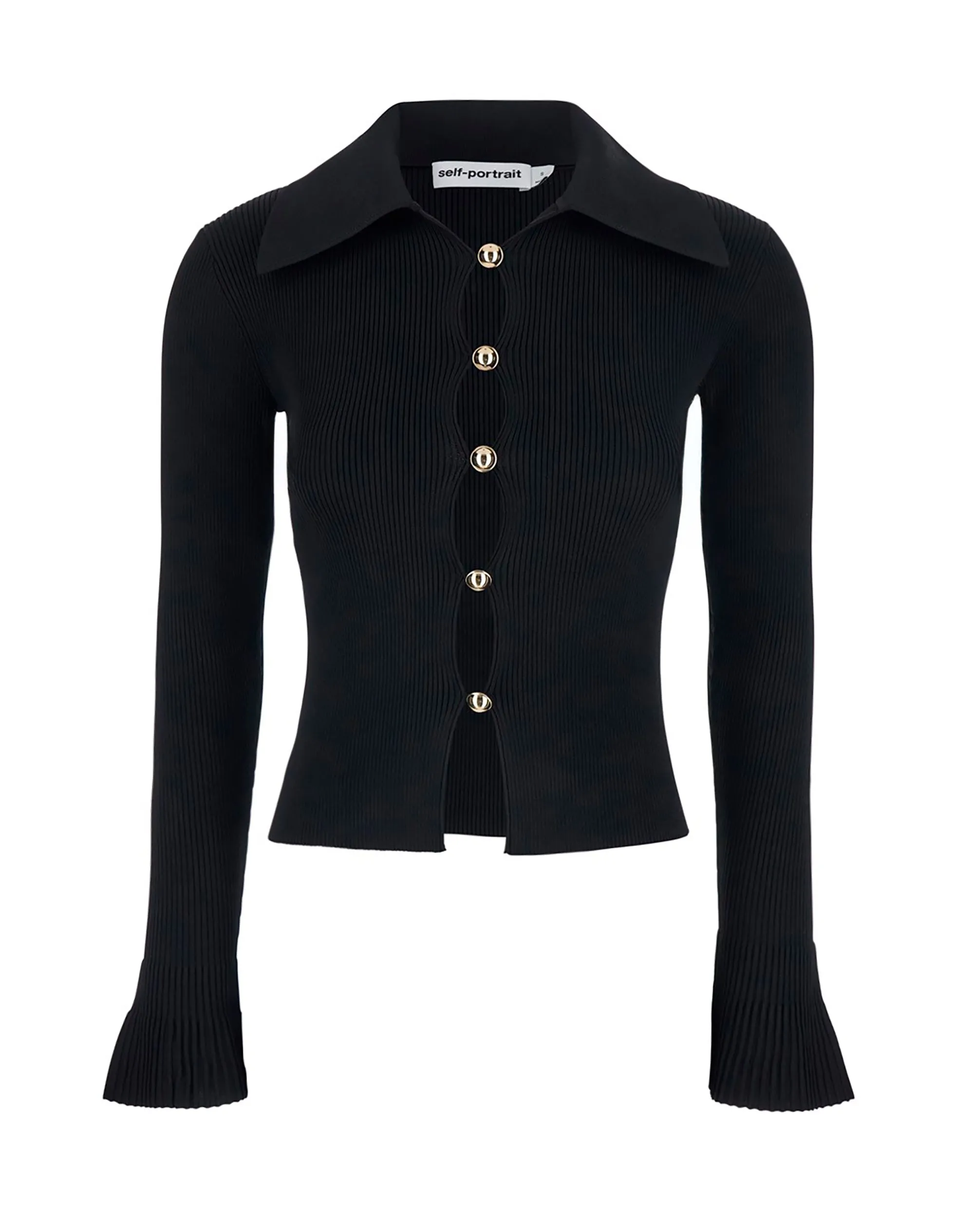 Cardigan with Gold Buttons, Black sold by Lord & Taylor