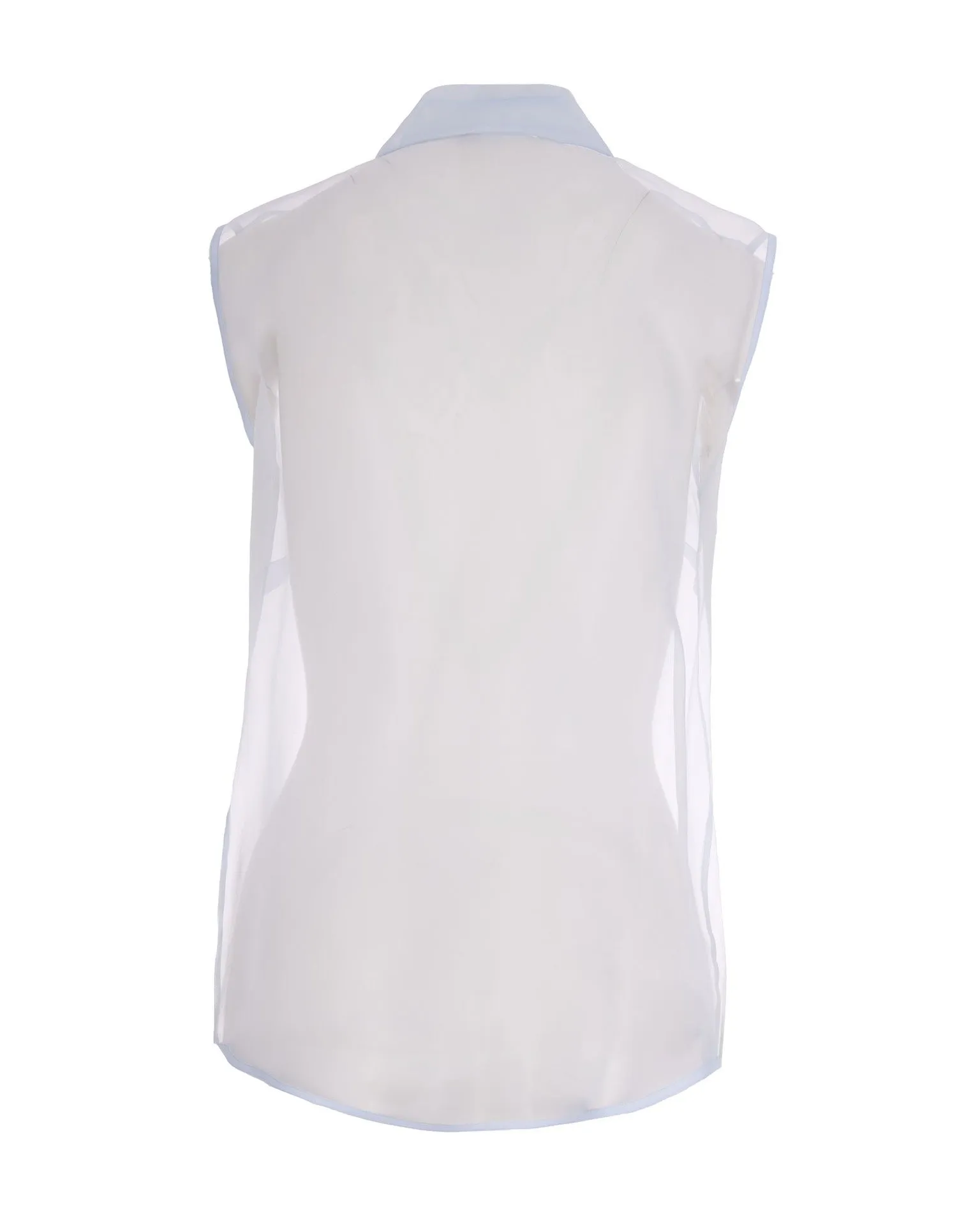 Sheer Ruched Shirt Sky Blue sold by Lord & Taylor product image thumbnail 2