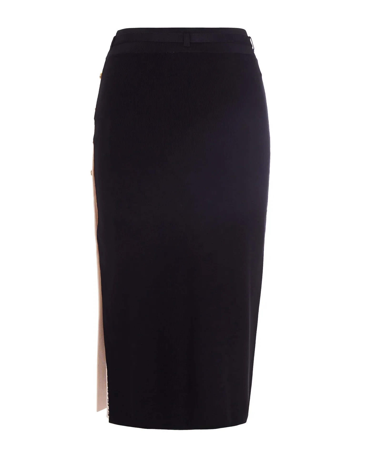 Skirt Knitted Midi With Viscose Bands Black/Butter sold by Lord & Taylor product image thumbnail 2